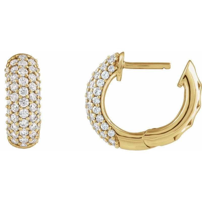 Lumière de Montmartre, Diamond Pave Hoop Earrings