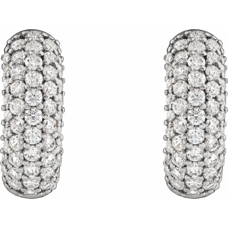 Lumière de Montmartre, Diamond Pave Hoop Earrings
