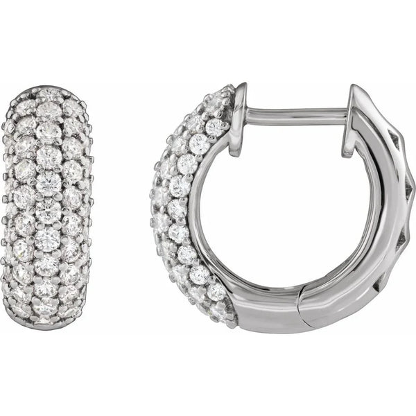Lumière de Montmartre, Diamond Pave Hoop Earrings
