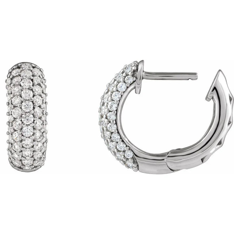 Lumière de Montmartre, Diamond Pave Hoop Earrings