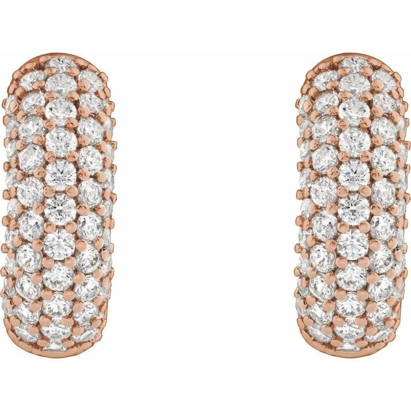 Lumière de Montmartre, Diamond Pave Hoop Earrings