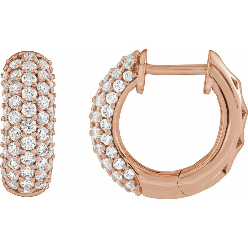 Lumière de Montmartre, Diamond Pave Hoop Earrings
