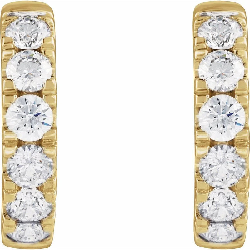 Étincelle de Versailles, Diamond Hoop Huggie Earrings