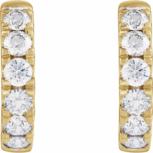Étincelle de Versailles, Diamond Hoop Huggie Earrings