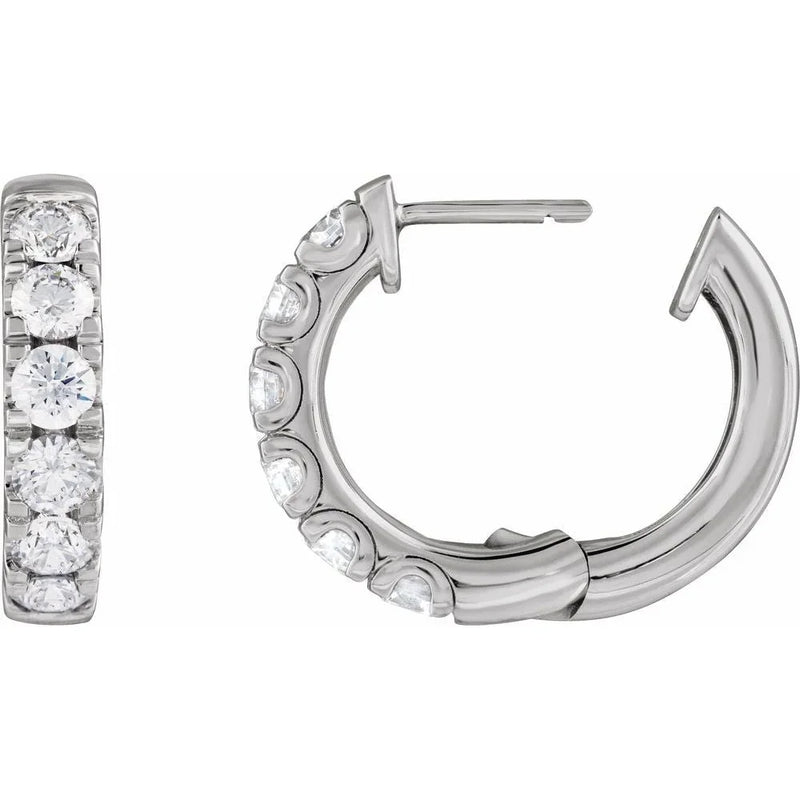 Étincelle de Versailles, Diamond Hoop Huggie Earrings