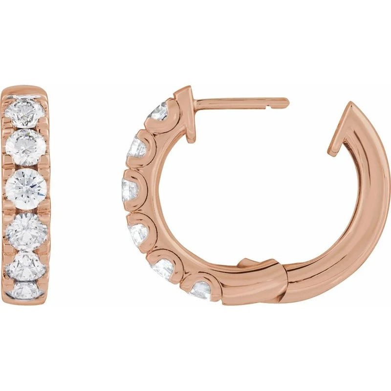 Étincelle de Versailles, Diamond Hoop Huggie Earrings