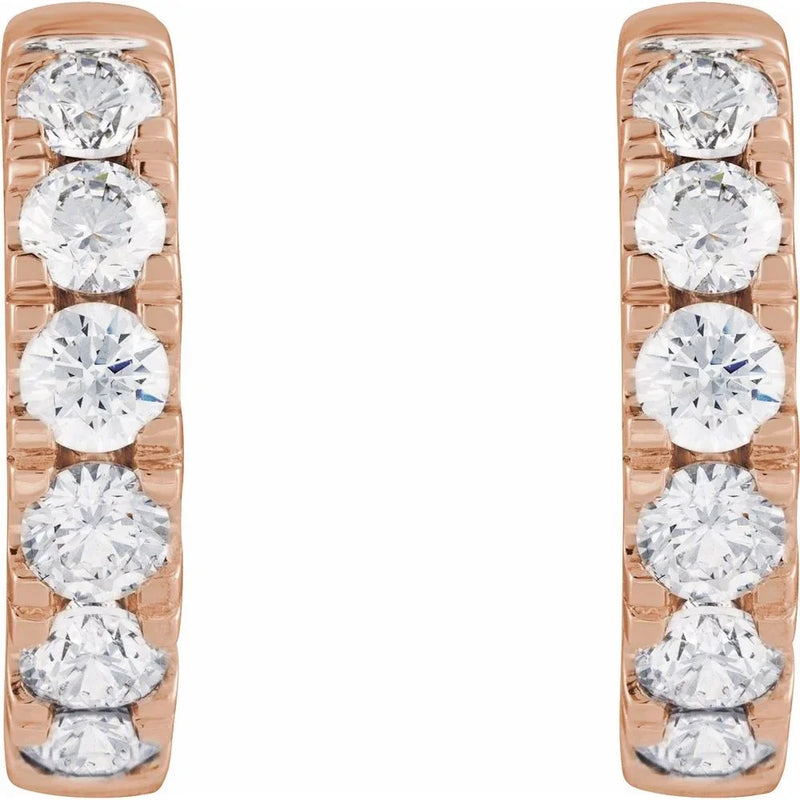 Éclat de Montmartre, Lab-Grown Diamond Rose Gold Hoops