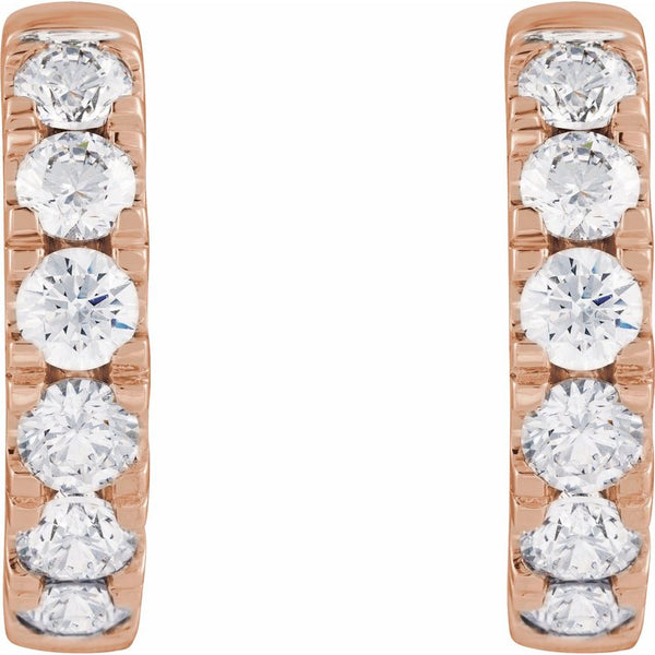 Éclat de Montmartre, Lab-Grown Diamond Rose Gold Hoops