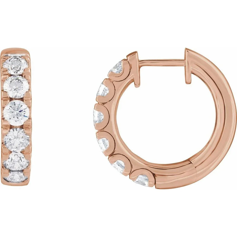 Éclat de Montmartre, Lab-Grown Diamond Rose Gold Hoops