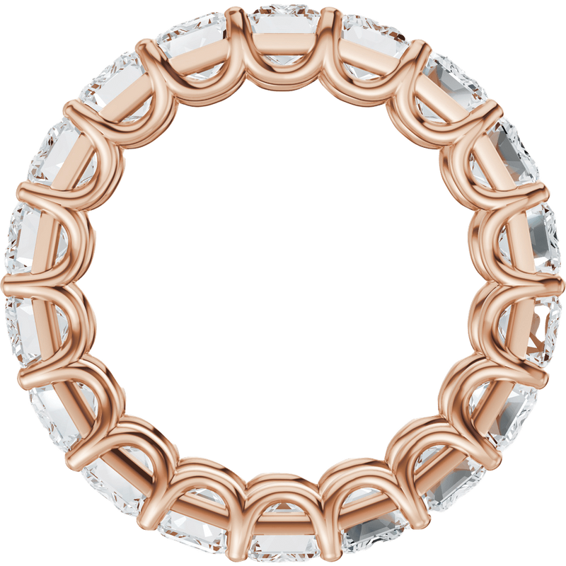 Rose gold eternity ring featuring brilliant round-cut lab-grown diamonds.