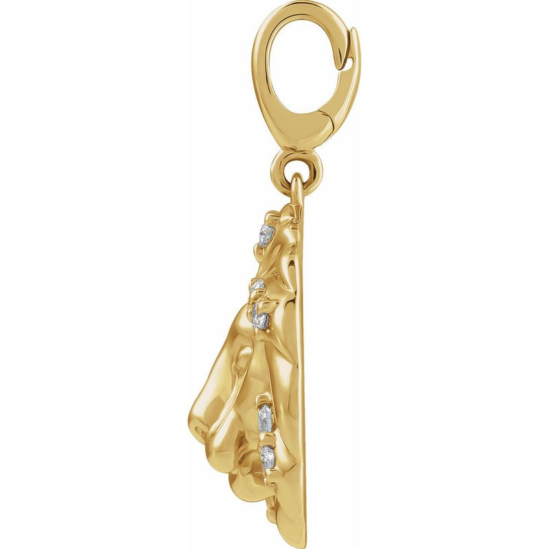 Natural Diamond Lion Charm