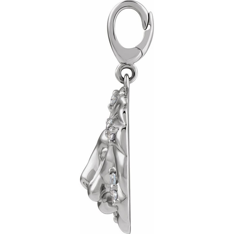 Natural Diamond Lion Charm