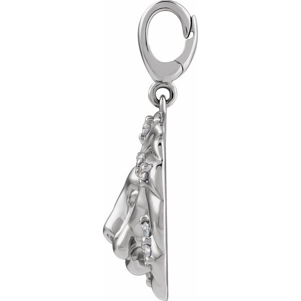 Natural Diamond Lion Charm