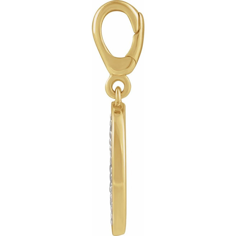 Natural Diamond Pavé Disc Charm Pendant