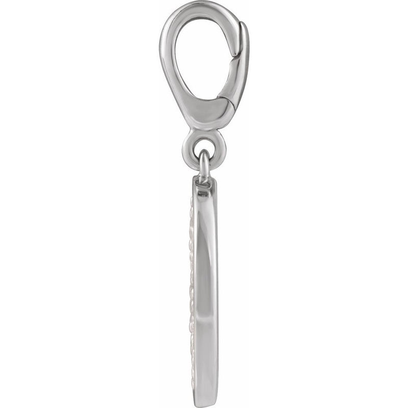 Natural Diamond Pavé Disc Charm Pendant