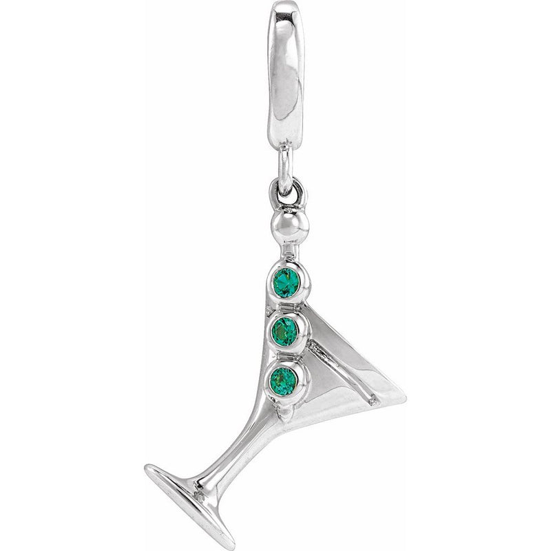 Emerald Martini Charm
