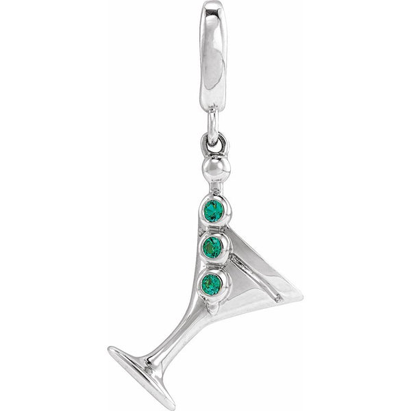 Emerald Martini Charm