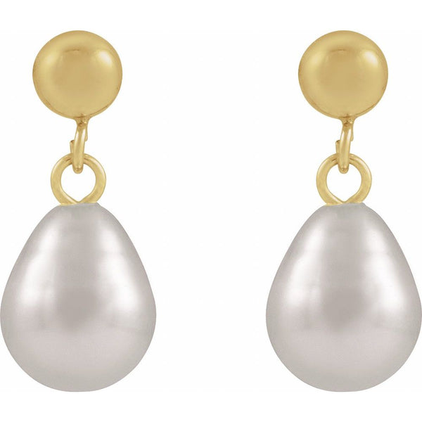 Larmes de Bordeaux, Freshwater Pearl Drop Earrings