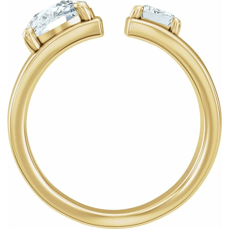 Harmonie de Versailles, Yellow Gold Two-Stone Diamond Ring