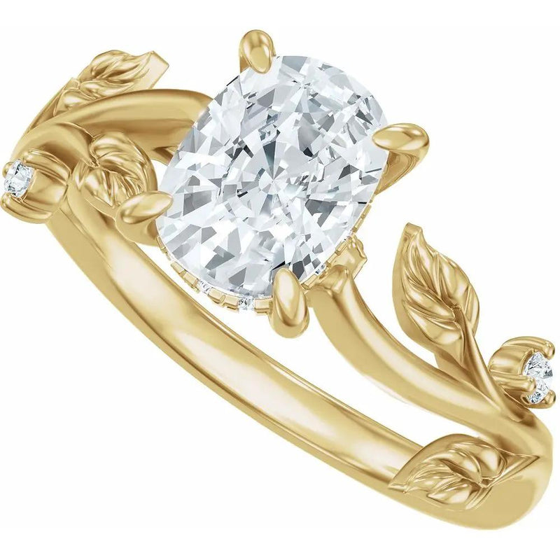 Les Jardins de Versailles, Elongated Cushion Diamond Floral Ring