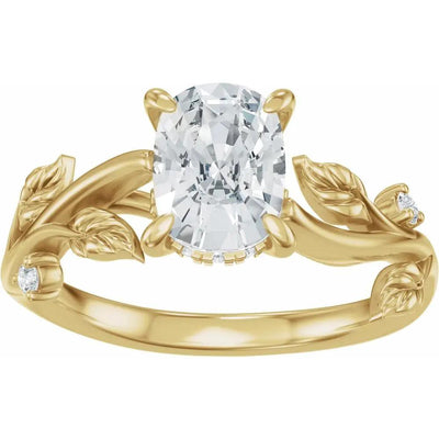 Les Jardins de Versailles, Elongated Cushion Diamond Floral Ring