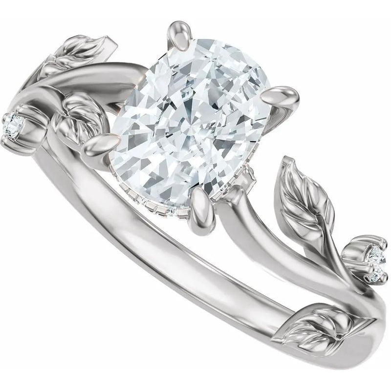 Les Jardins de Versailles, Elongated Cushion Diamond Floral Ring