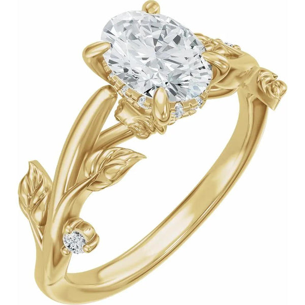 Les Jardins de Versailles, Elongated Cushion Diamond Floral Ring