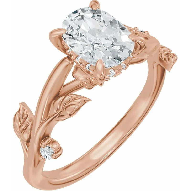 Les Jardins de Versailles, Elongated Cushion Diamond Floral Ring