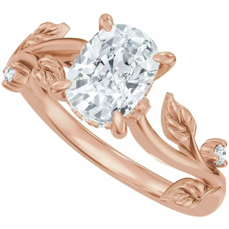 Les Jardins de Versailles, Elongated Cushion Diamond Floral Ring