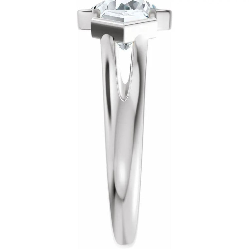 Soleil de Mont-Blanc, Round & Cadillac Diamond Round Engagement Ring