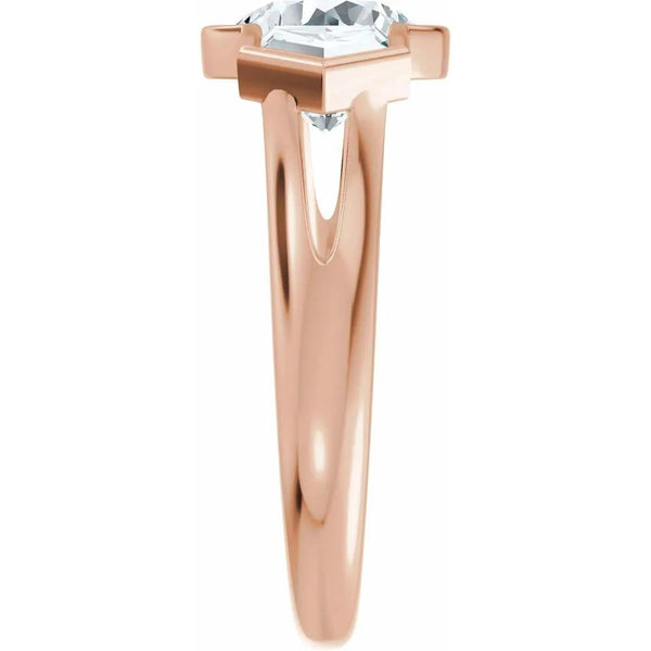 Soleil de Mont-Blanc, Round & Cadillac Diamond Round Engagement Ring