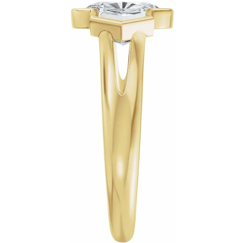 Soleil de Mont-Blanc, Elongated Cushion Diamond Engagement Ring