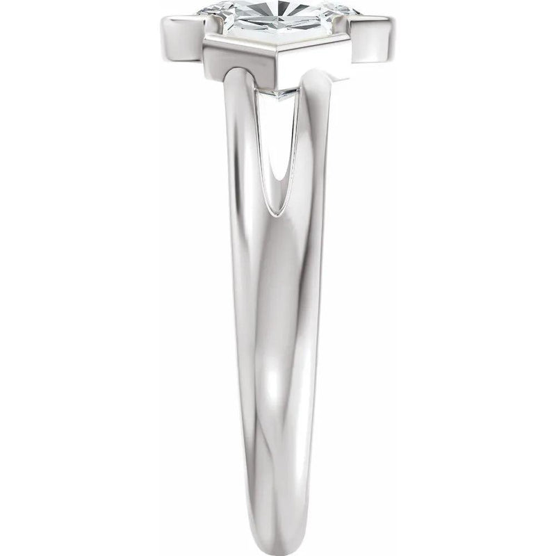 Soleil de Mont-Blanc, Elongated Cushion Diamond Engagement Ring