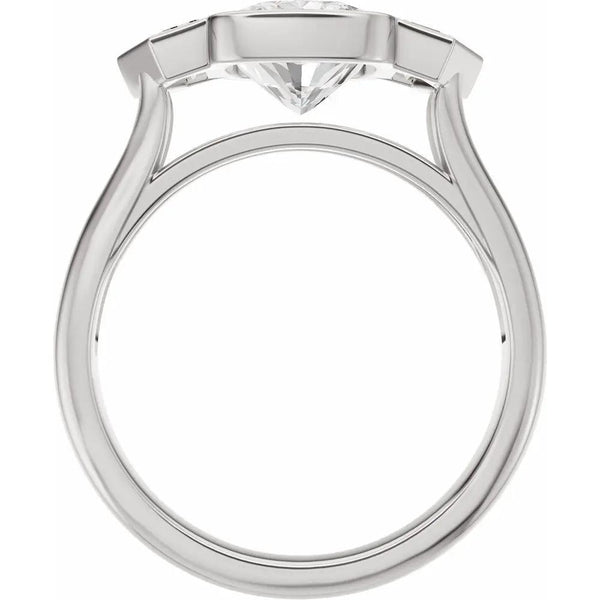 Soleil de Mont-Blanc, Elongated Cushion Diamond Engagement Ring