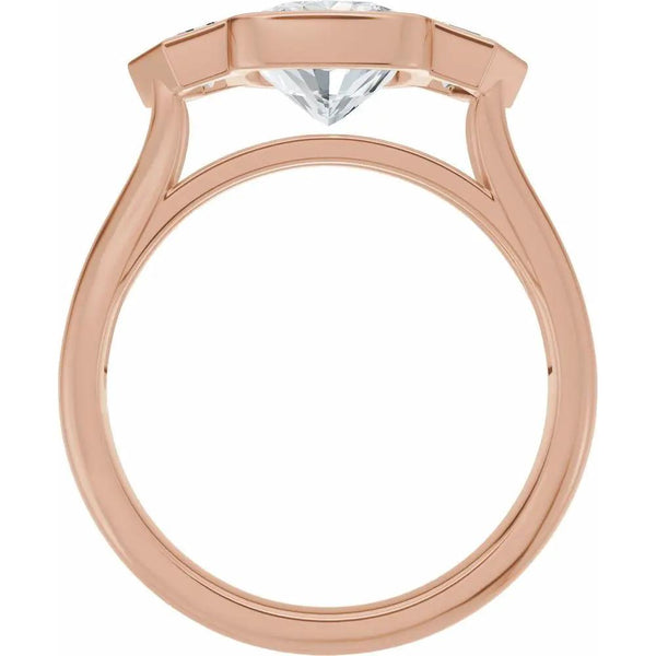 Soleil de Mont-Blanc, Elongated Cushion Diamond Engagement Ring