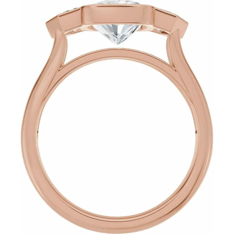 Soleil de Mont-Blanc, Elongated Cushion Diamond Engagement Ring