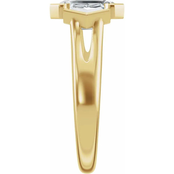 Soleil de Mont-Blanc, Emerald Diamond Engagement Ring