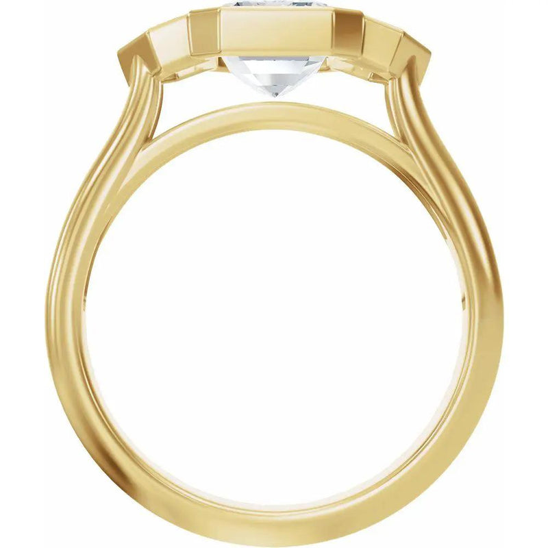 Soleil de Mont-Blanc, Emerald Diamond Engagement Ring