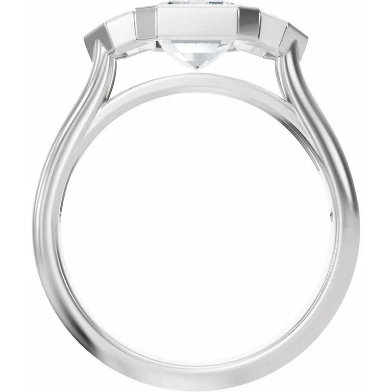 Soleil de Mont-Blanc, Emerald Diamond Engagement Ring