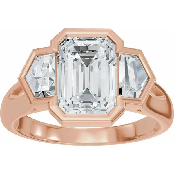 Soleil de Mont-Blanc, Emerald Diamond Engagement Ring