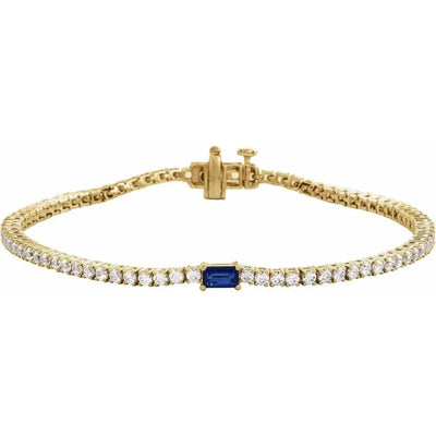 Les Petites Pierres №3, Sapphire & Diamond Tennis Bracelet