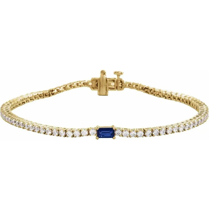Les Petites Pierres №3, Sapphire & Diamond Tennis Bracelet