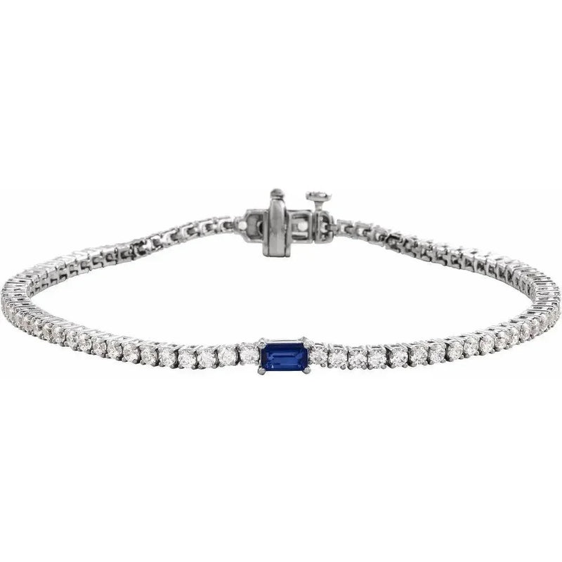 Les Petites Pierres №3, Sapphire & Diamond Tennis Bracelet