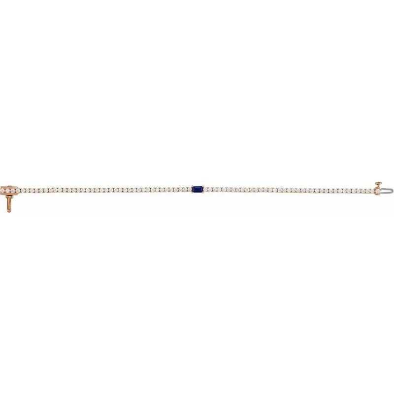 Les Petites Pierres №3, Sapphire & Diamond Tennis Bracelet