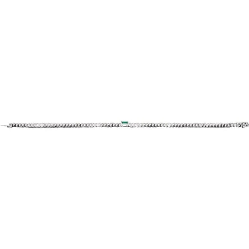 Les Petites Pierres №2, Emerald & Diamond Tennis Bracelet