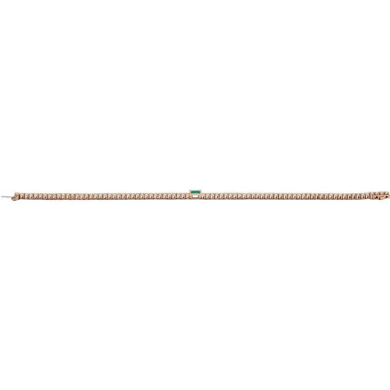 Les Petites Pierres №2, Emerald & Diamond Tennis Bracelet