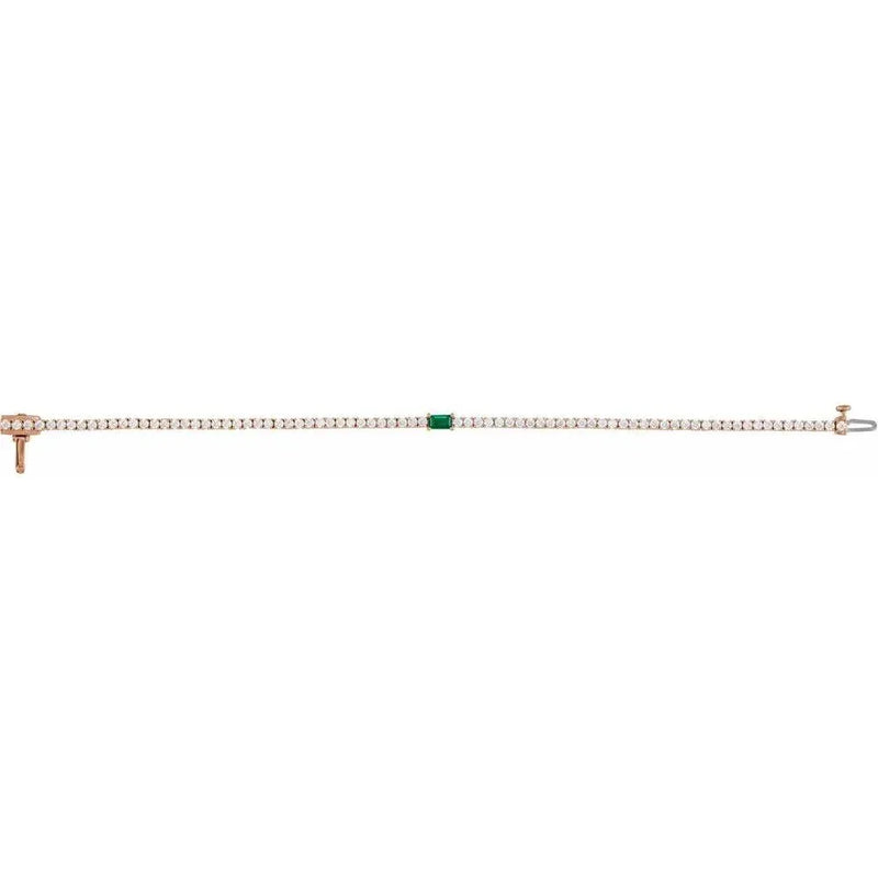 Les Petites Pierres №2, Emerald & Diamond Tennis Bracelet
