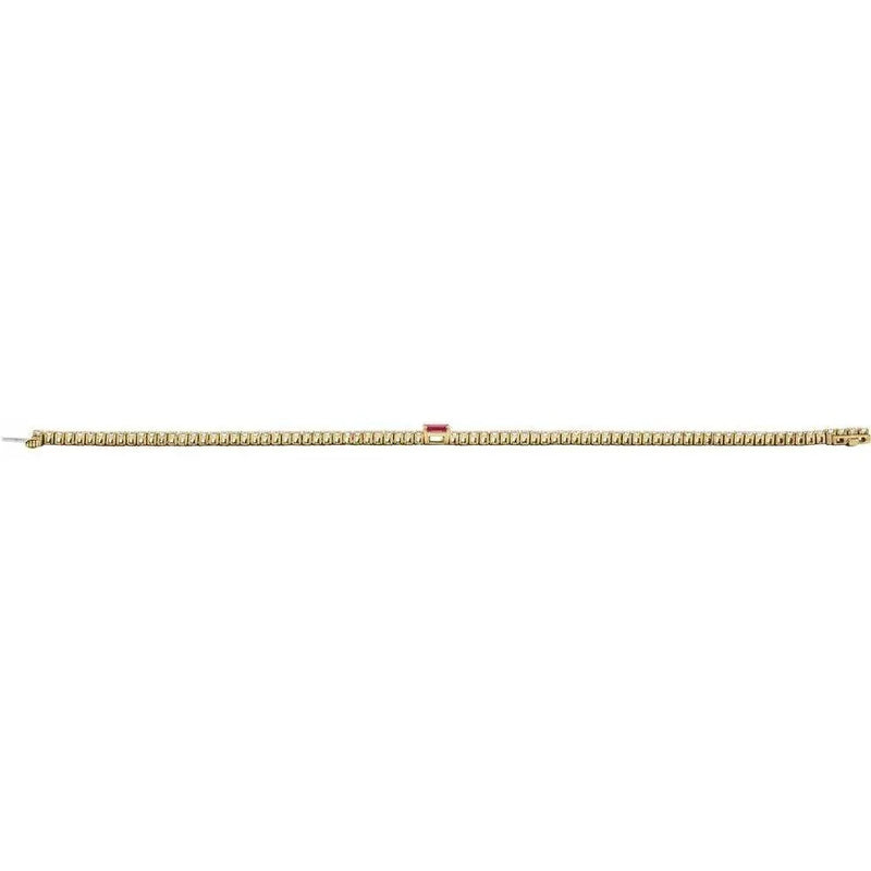 Les Petites Pierres №1, Ruby & Diamond Tennis Bracelet