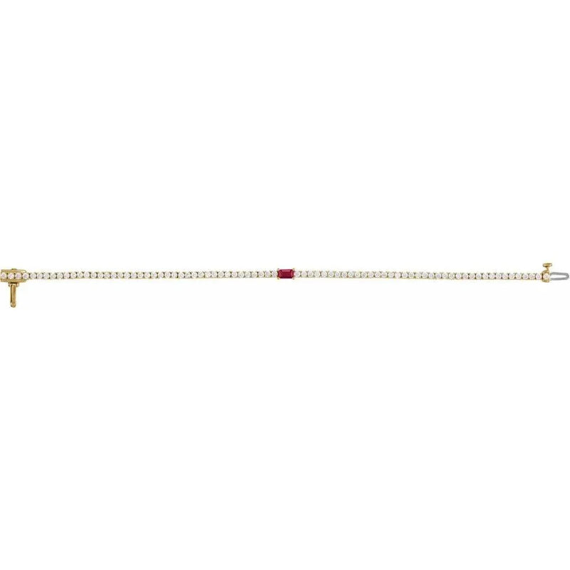 Les Petites Pierres №1, Ruby & Diamond Tennis Bracelet