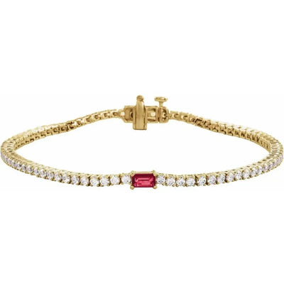Les Petites Pierres №1, Ruby & Diamond Tennis Bracelet